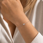 "Tender Glow" Oval Diamond Gold Bracelet