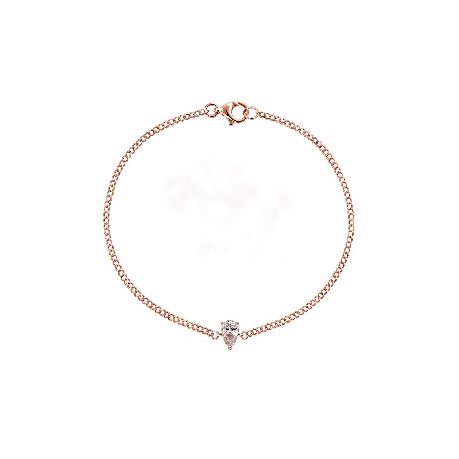 Minimalist Teardrop Solitaire Gold Bracelet