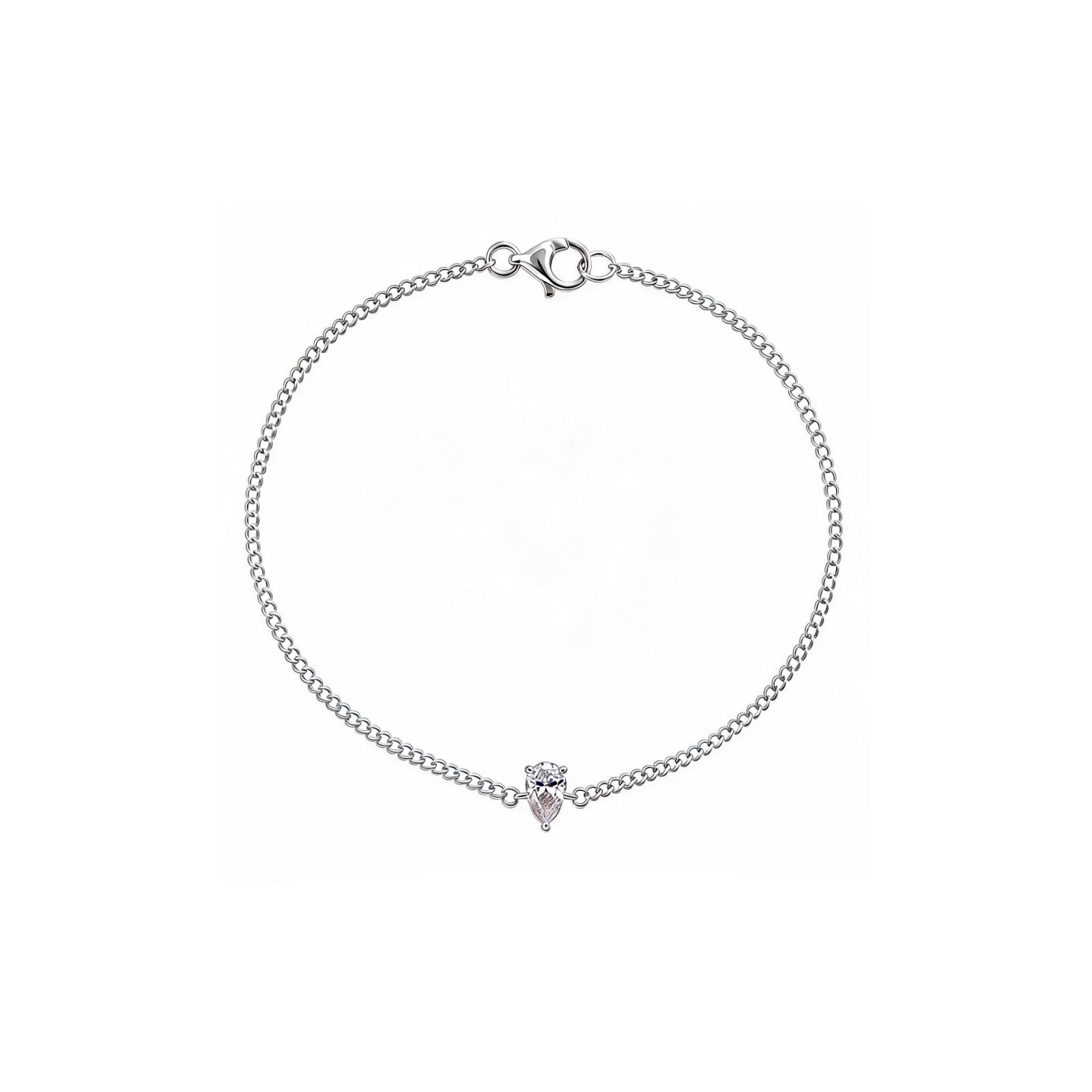 Minimalist Teardrop Solitaire Gold Bracelet