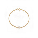 Minimalist Teardrop Solitaire Gold Bracelet