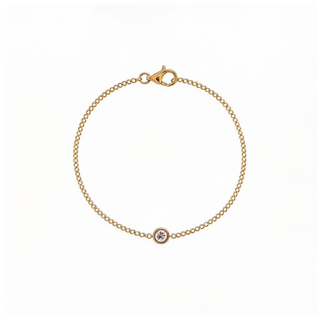 Minimalist Round Diamond Bracelet