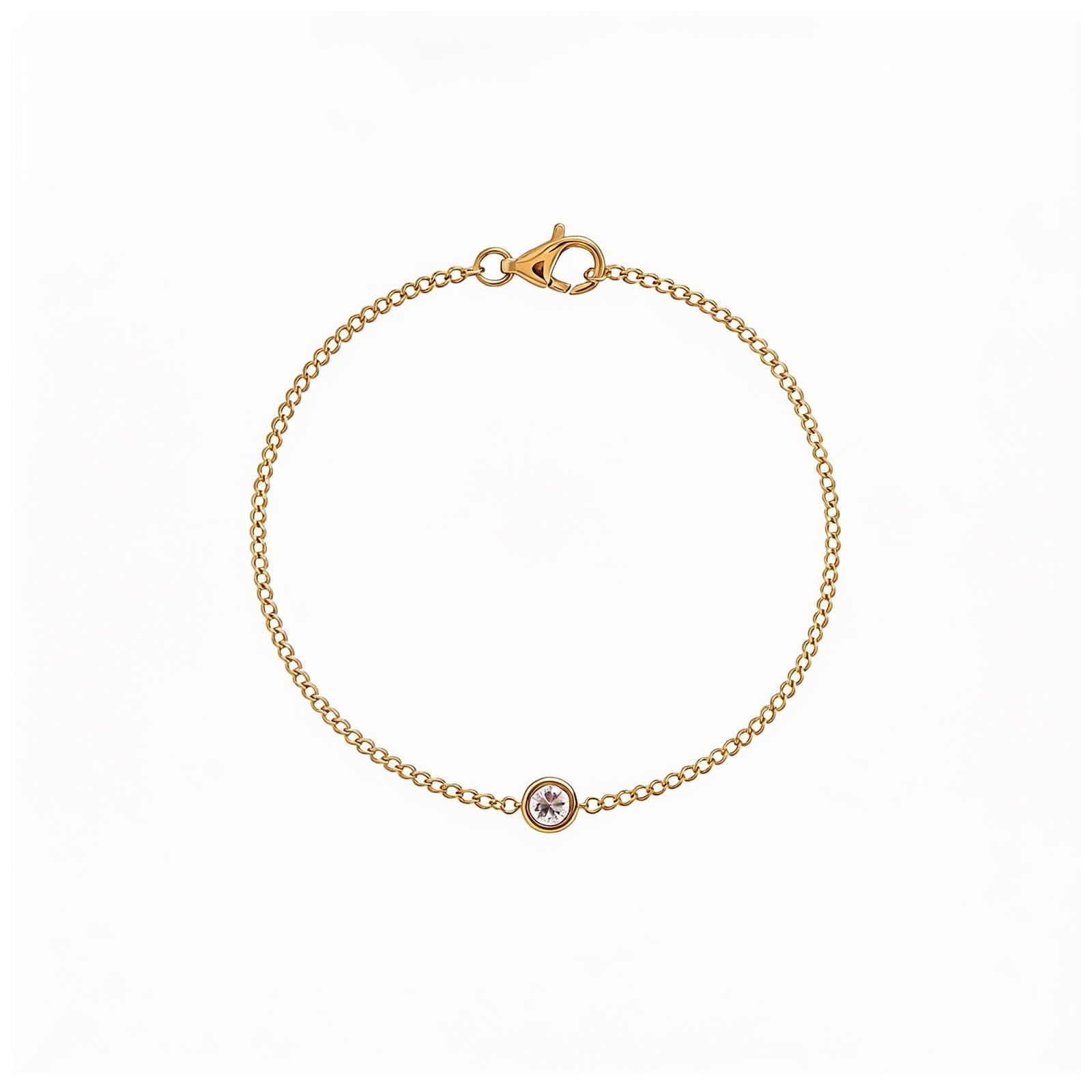 Minimalist Round Diamond Bracelet