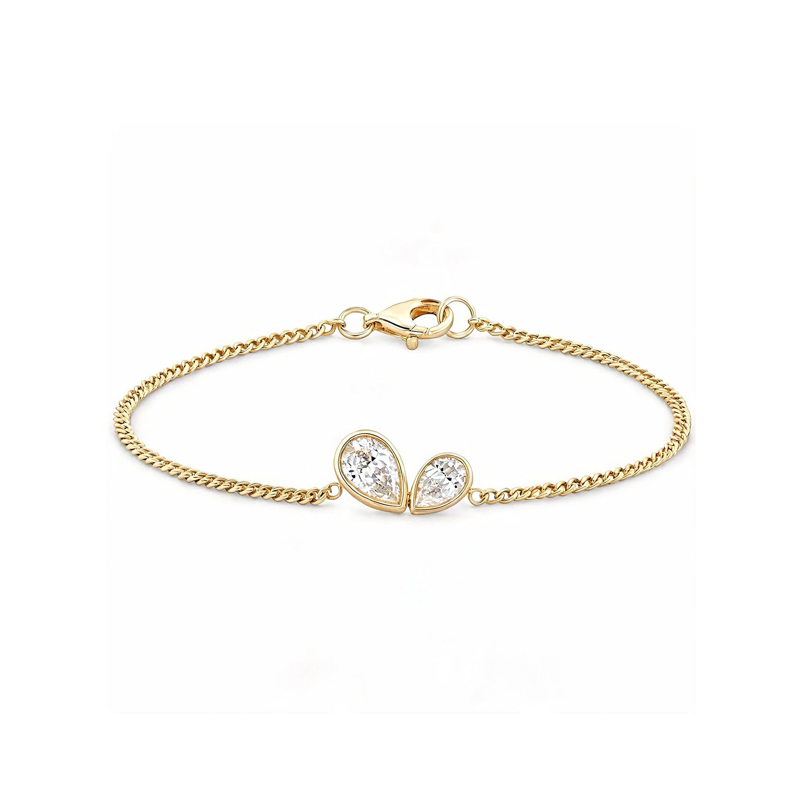 Double Pear Drop Bracelet
