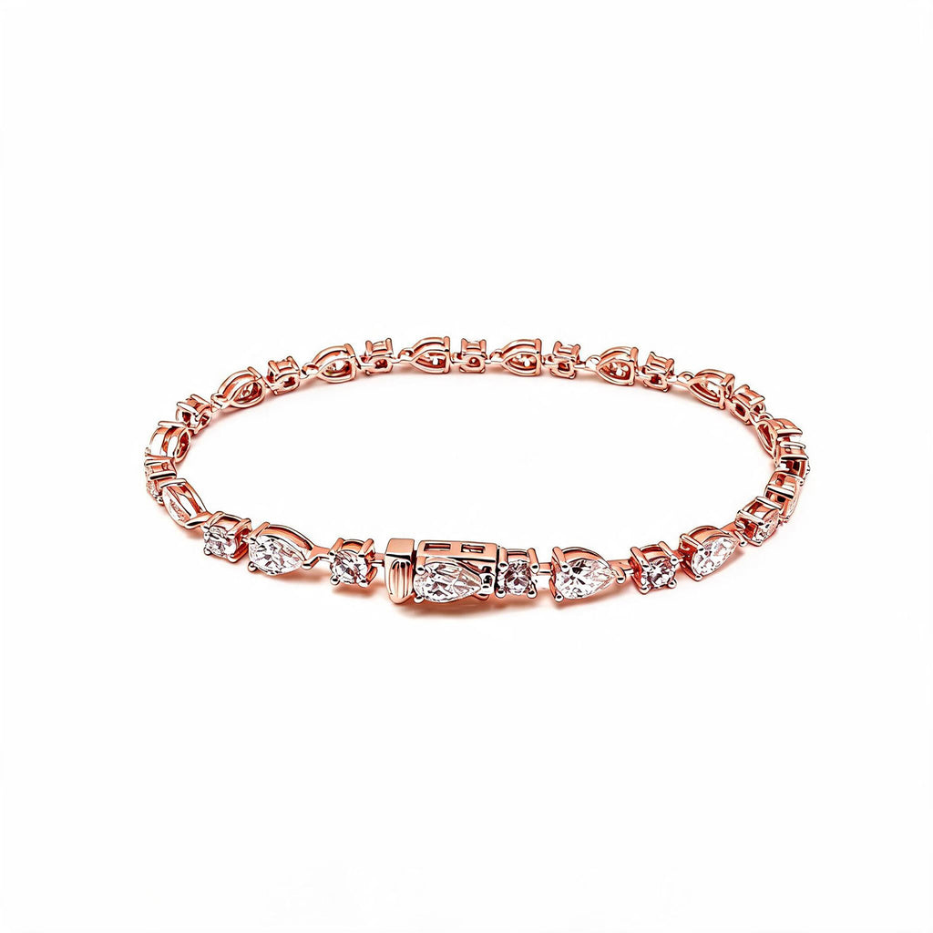 "Eternal Glow" Pear-Cut Diamond Bracelet
