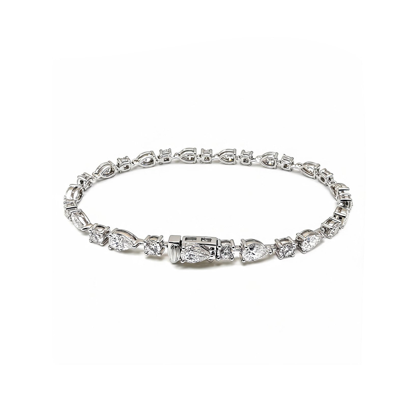 "Eternal Glow" Pear-Cut Diamond Bracelet
