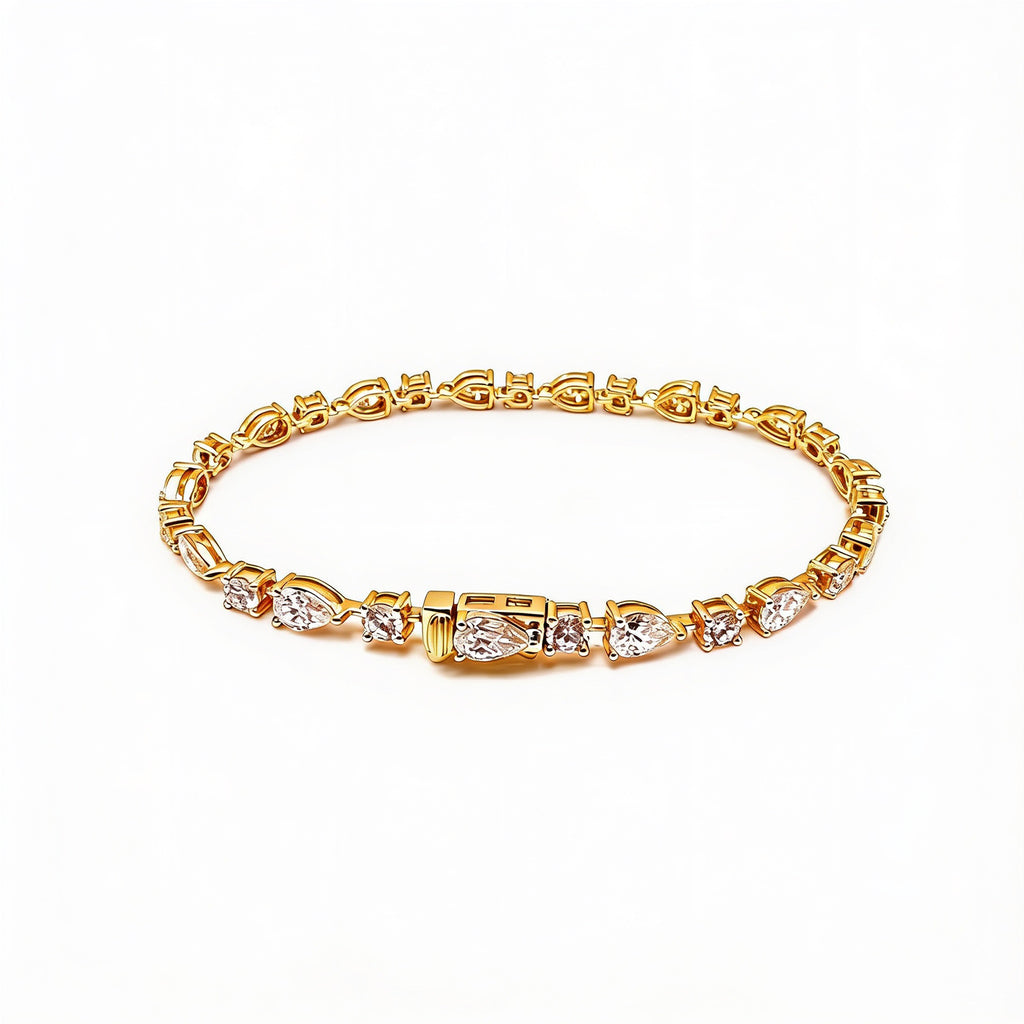 "Eternal Glow" Pear-Cut Diamond Bracelet