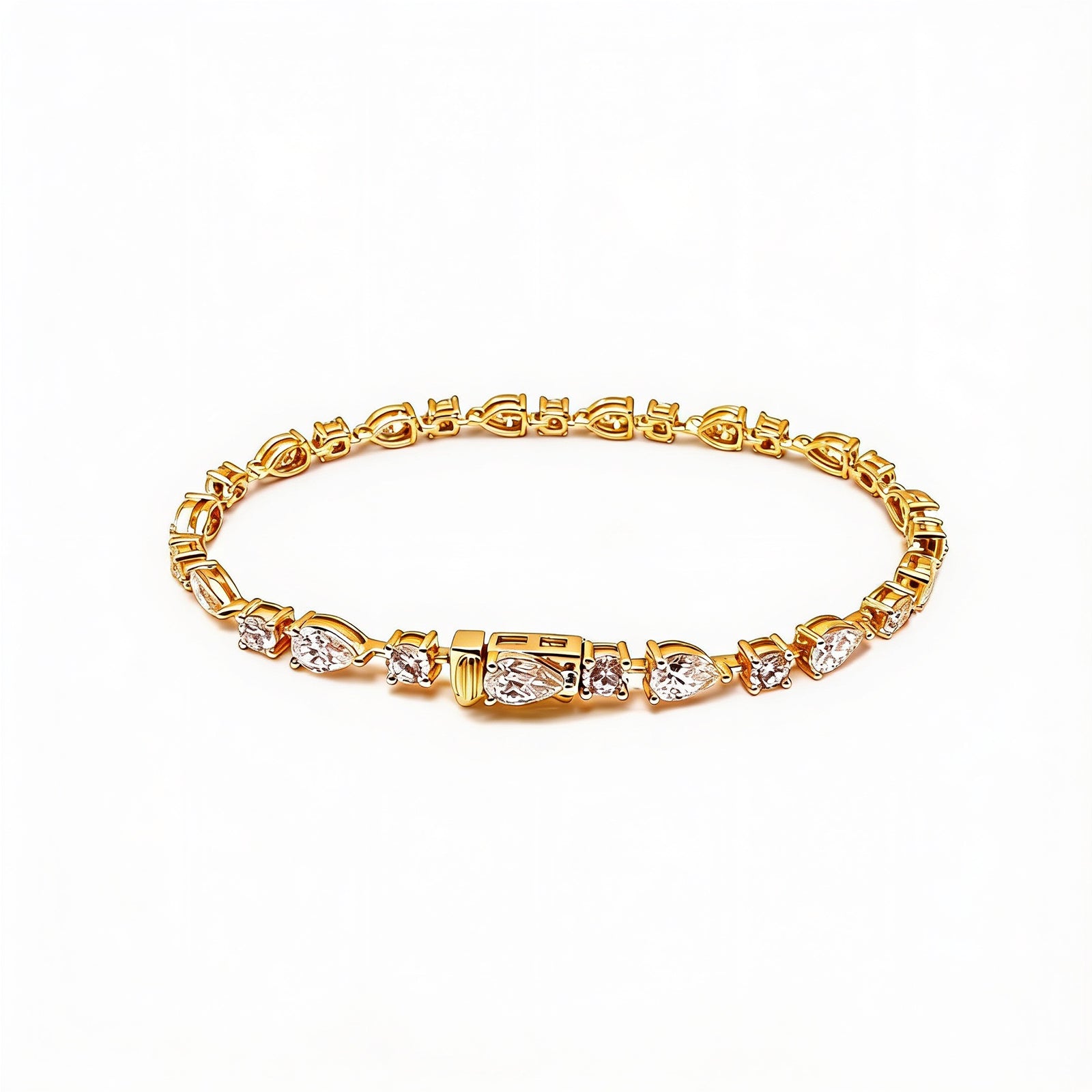 "Eternal Glow" Pear-Cut Diamond Bracelet