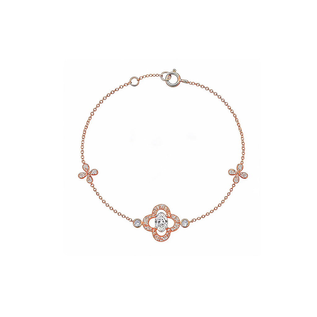 "Lucky Kiss" Shimmering Clover Bracelet