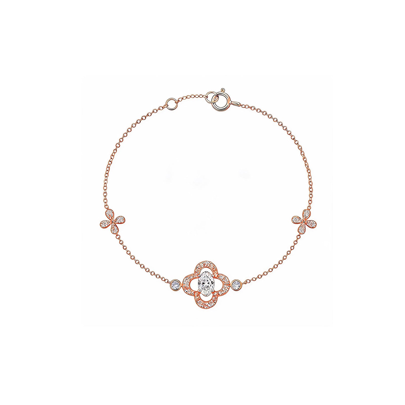 "Lucky Kiss" Shimmering Clover Bracelet