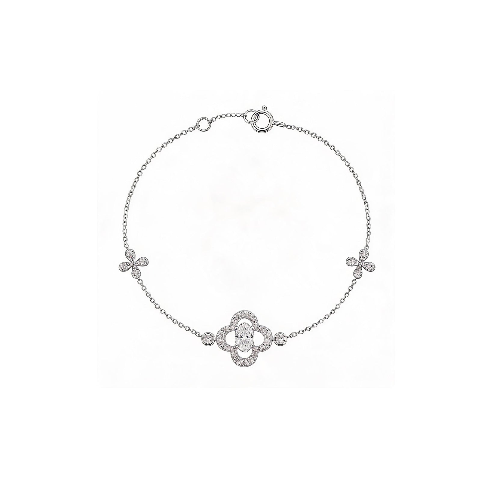 "Lucky Kiss" Shimmering Clover Bracelet