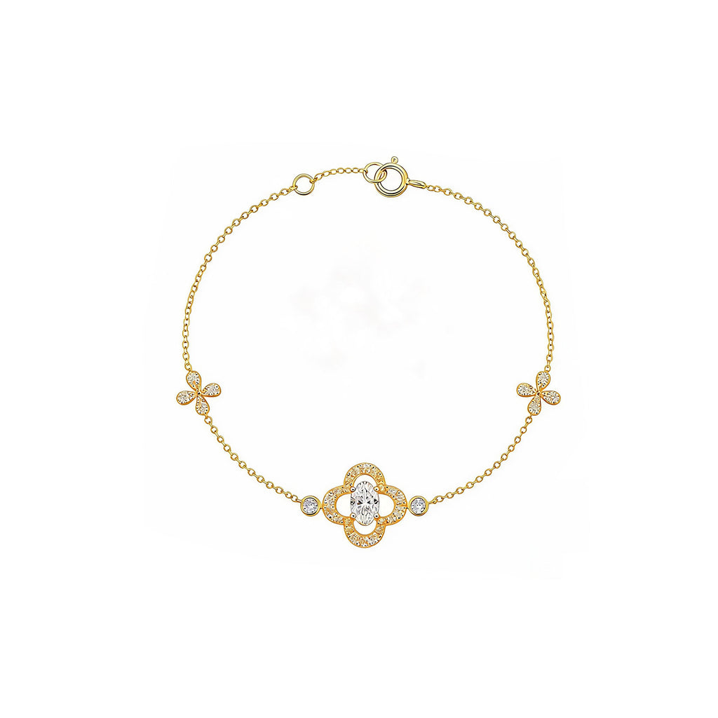 "Lucky Kiss" Shimmering Clover Bracelet