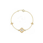 "Lucky Kiss" Shimmering Clover Bracelet