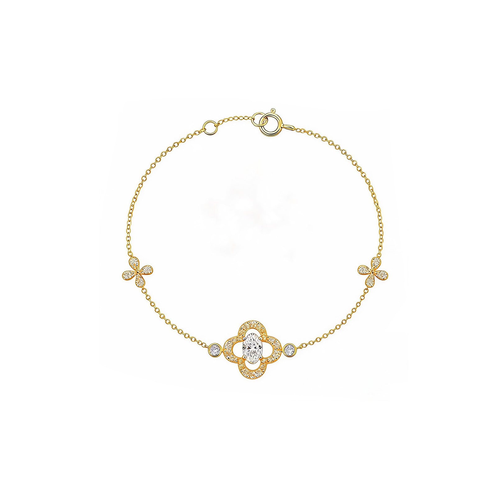 "Lucky Kiss" Shimmering Clover Bracelet
