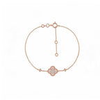 "Lucky Star" Shimmering Clover Dainty Bracelet