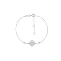 "Lucky Star" Shimmering Clover Dainty Bracelet