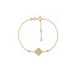 "Lucky Star" Shimmering Clover Dainty Bracelet