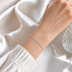 "Lucky Star" Shimmering Clover Dainty Bracelet