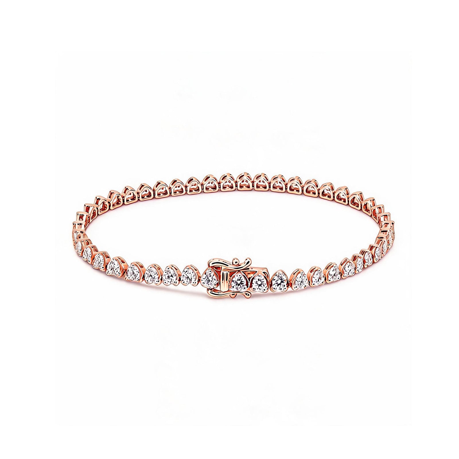 "Heartbeat Glow" Romantic Heart-Link Bracelet