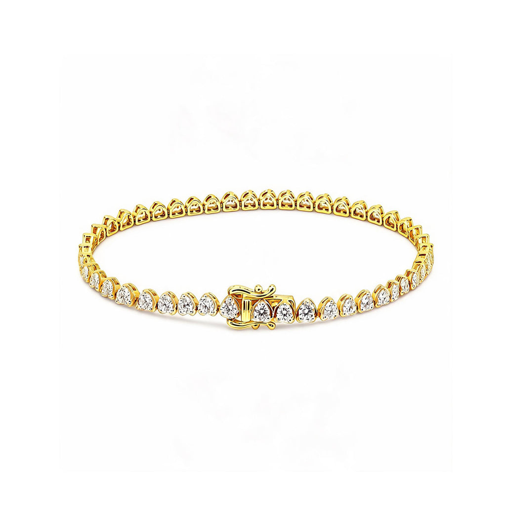 "Heartbeat Glow" Romantic Heart-Link Bracelet