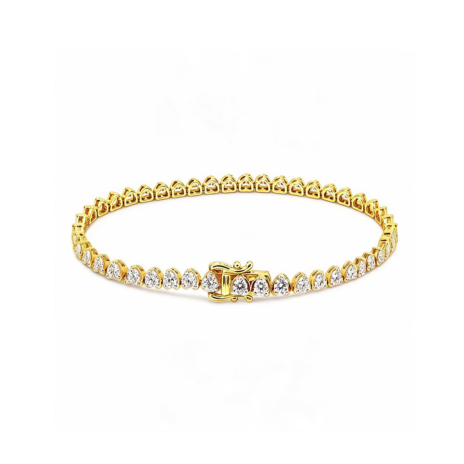 "Heartbeat Glow" Romantic Heart-Link Bracelet