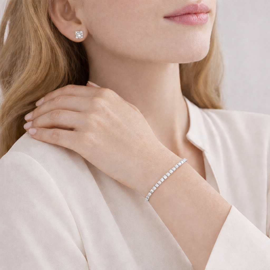 Classic Full-Diamond Tennis Bracelet