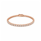Classic Round-Cut Tennis Gold Bracelet