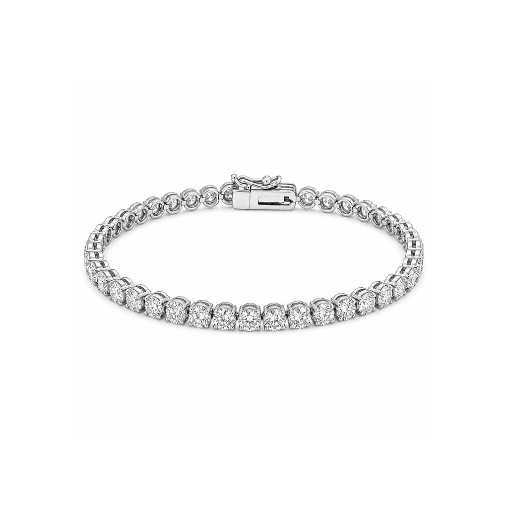 Classic Round-Cut Tennis Gold Bracelet