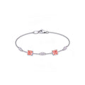 "Spring Glow" Romantic Peach Crystal Bracelet