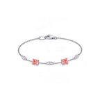 "Spring Glow" Romantic Peach Crystal Bracelet