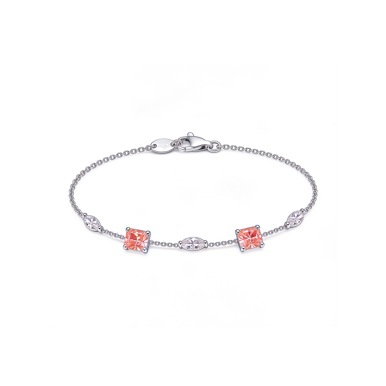 "Spring Glow" Romantic Peach Crystal Bracelet