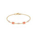 "Spring Glow" Romantic Peach Crystal Bracelet