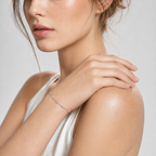 "Spring Glow" Romantic Peach Crystal Bracelet