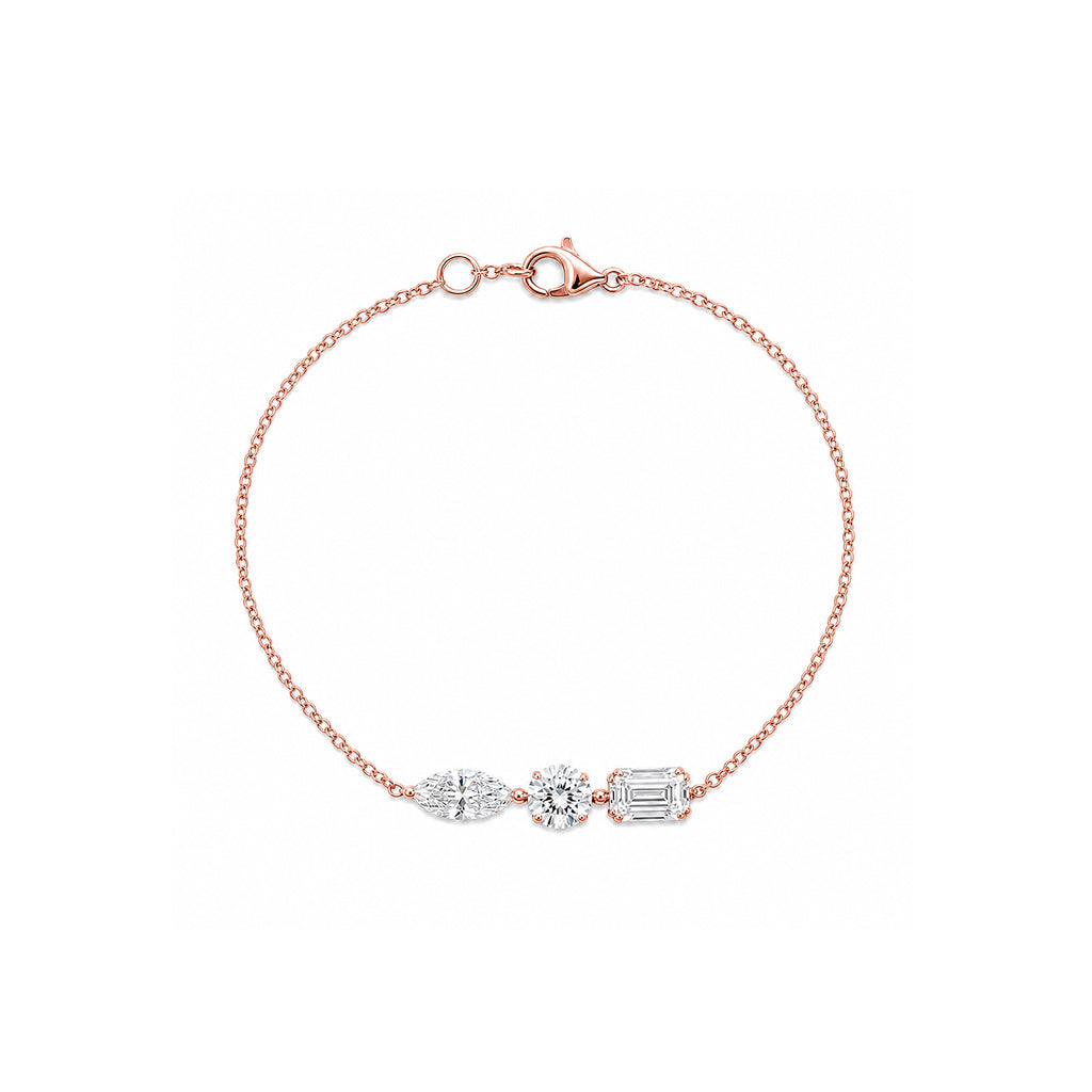 "Symphony of Light" Trio-Gem Gold Bracelet