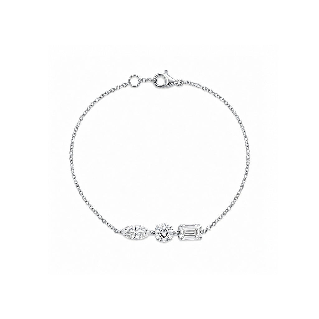 "Symphony of Light" Trio-Gem Gold Bracelet