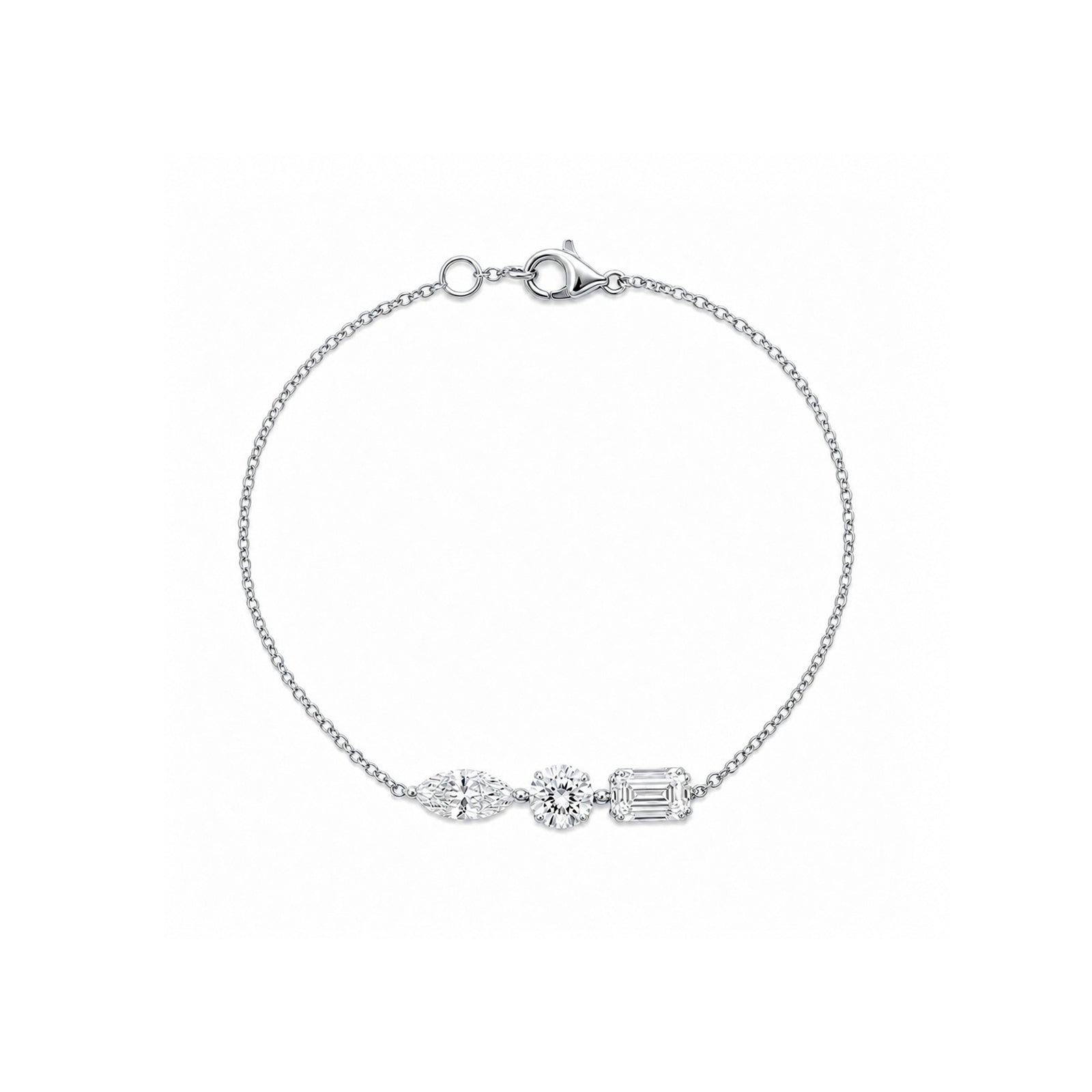 "Symphony of Light" Trio-Gem Gold Bracelet