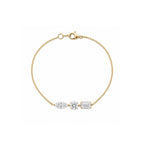 "Symphony of Light" Trio-Gem Gold Bracelet