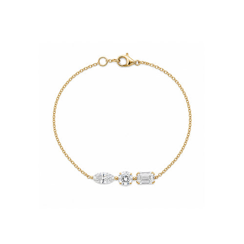 "Symphony of Light" Trio-Gem Gold Bracelet