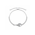 "Match Point" Series: Tennis Racket Pearl Charm Bracelet