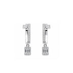 Elegant Geometric Sparkle Drop Earrings