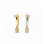 Elegant Geometric Sparkle Drop Earrings