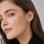 Elegant Geometric Sparkle Drop Earrings