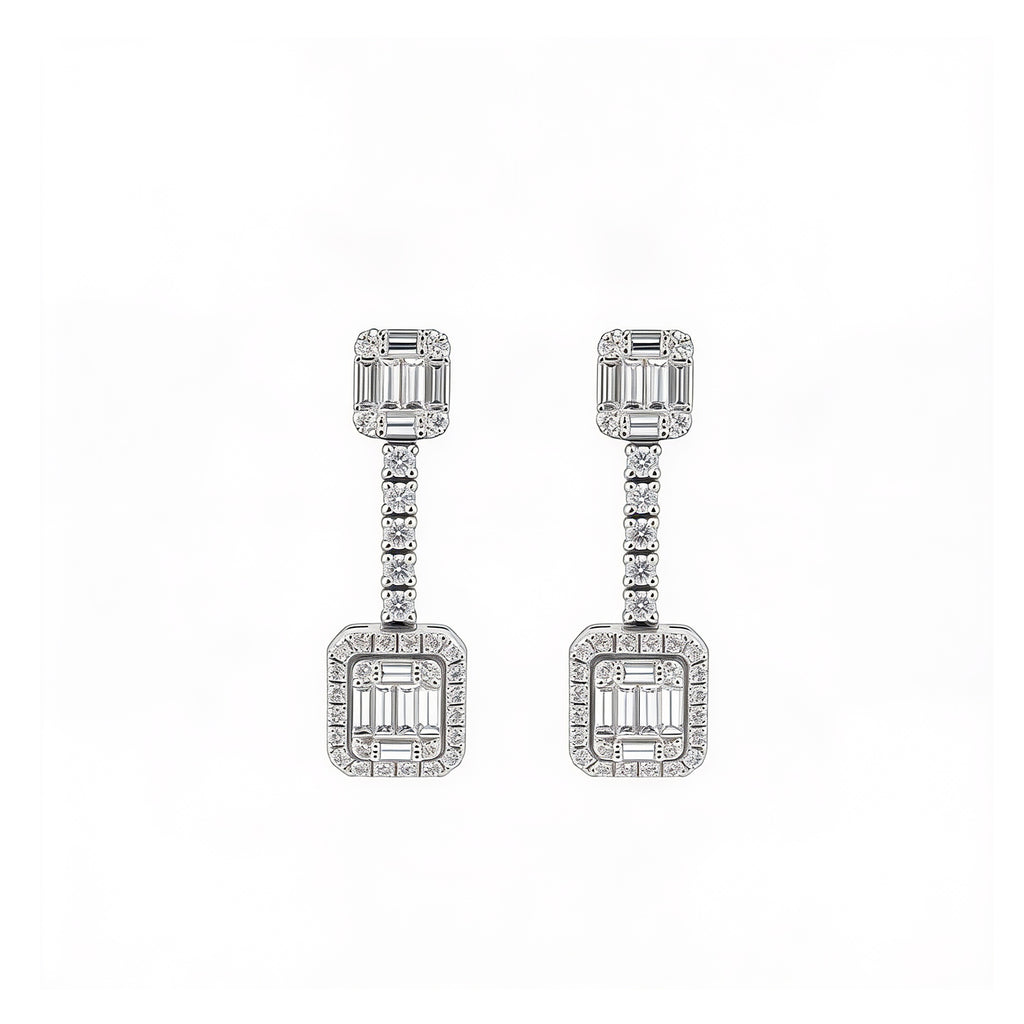 Elegant Geometric Gold Drop Earrings