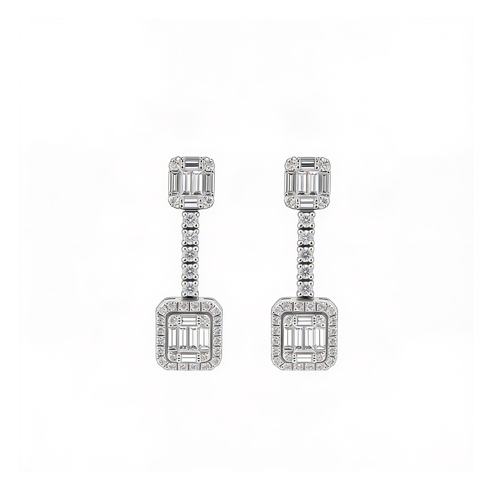 Elegant Geometric Gold Drop Earrings
