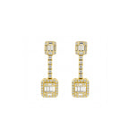 Elegant Geometric Gold Drop Earrings