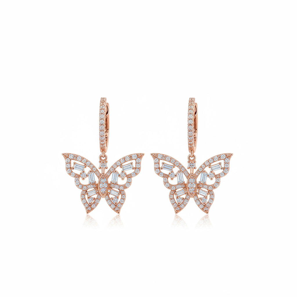 Elegant Butterfly Drop Earrings Dazzling & Chic