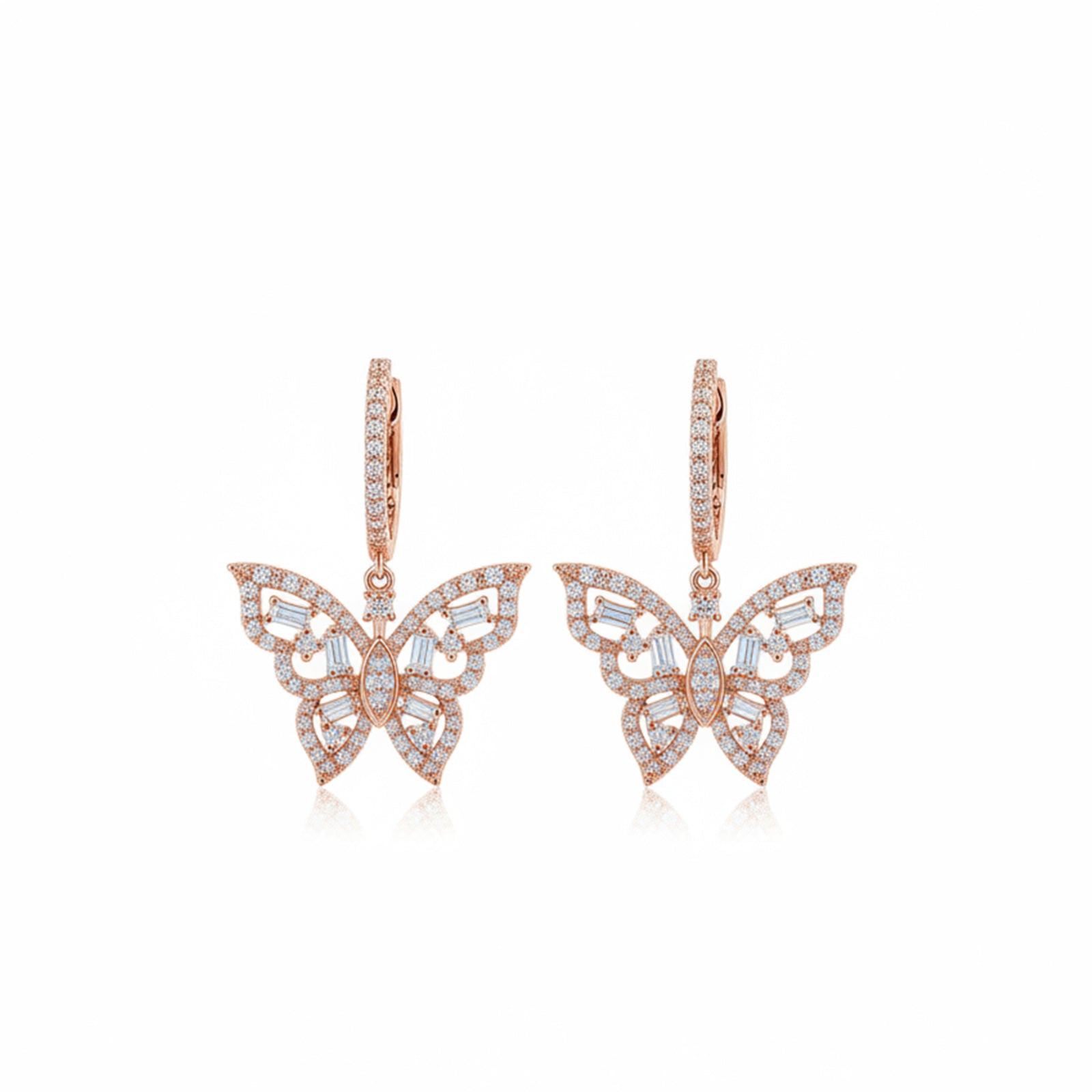 Elegant Butterfly Drop Earrings Dazzling & Chic