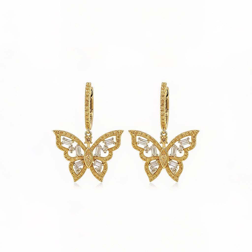 Elegant Butterfly Drop Earrings Dazzling & Chic