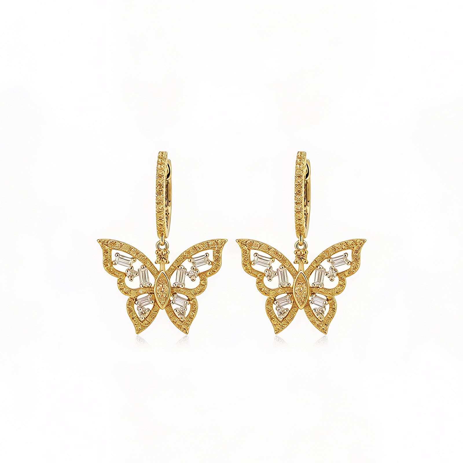 Elegant Butterfly Drop Earrings Dazzling & Chic