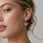 Elegant Butterfly Drop Earrings Dazzling & Chic