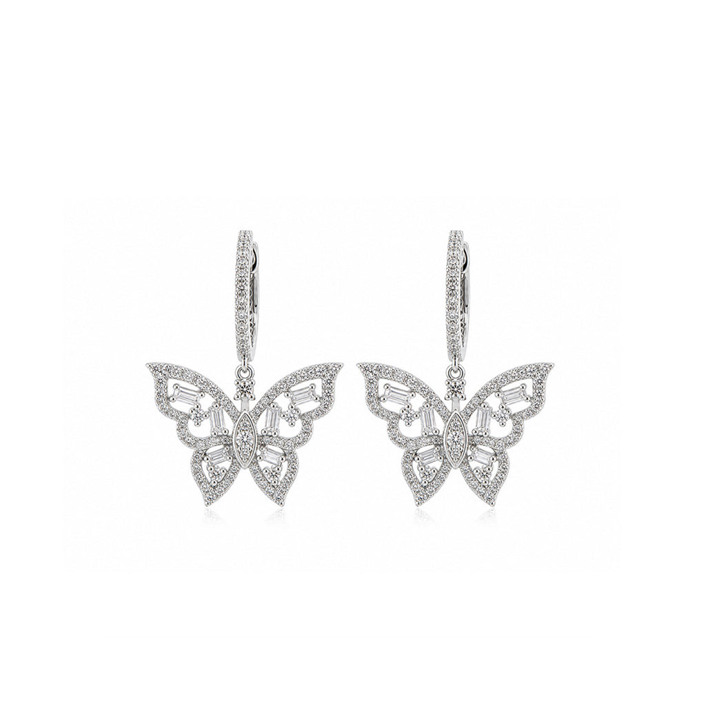 Elegant Butterfly Drop Earrings Dazzling & Chic
